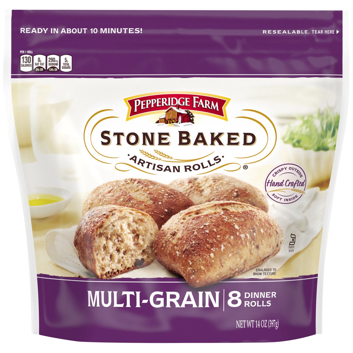 slide 1 of 5, Pepperidge Farm Frozen Multi-Grain Rolls, 8 ct; 14 oz