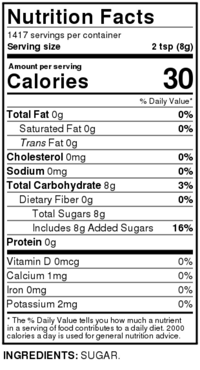 slide 7 of 9, Food Club Pure Cane Granulated Sugar, 25 lb