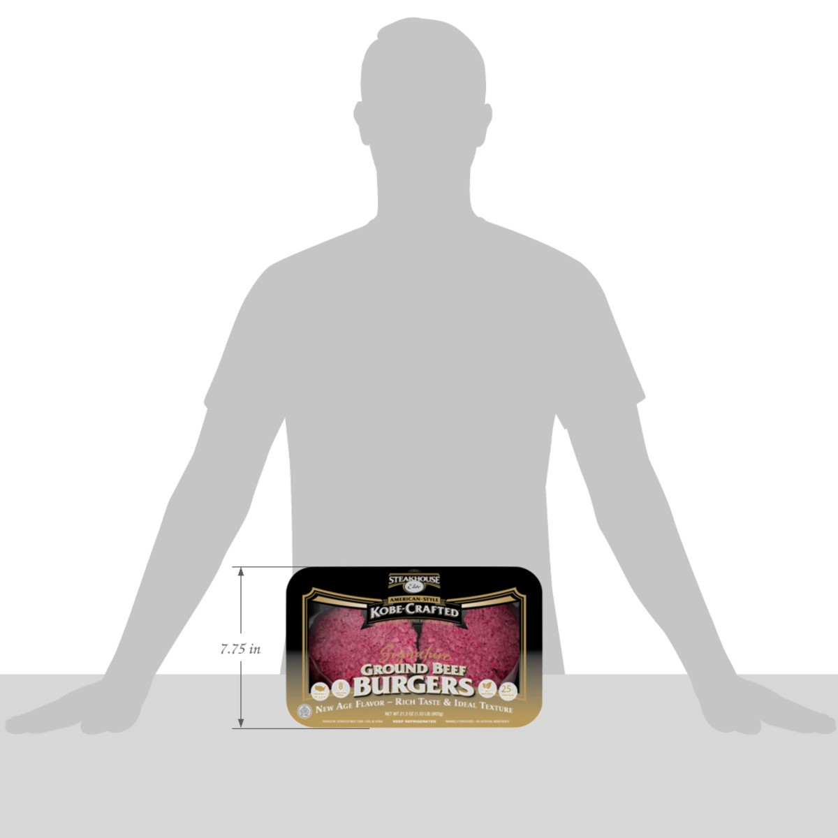 slide 8 of 8, Steakhouse Elite Kobe Ground Beef Burgers, 21.3 oz