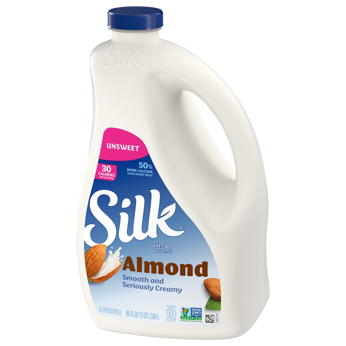 slide 10 of 13, Silk Unsweetened Almond Milk - 96 fl oz, 96 fl oz