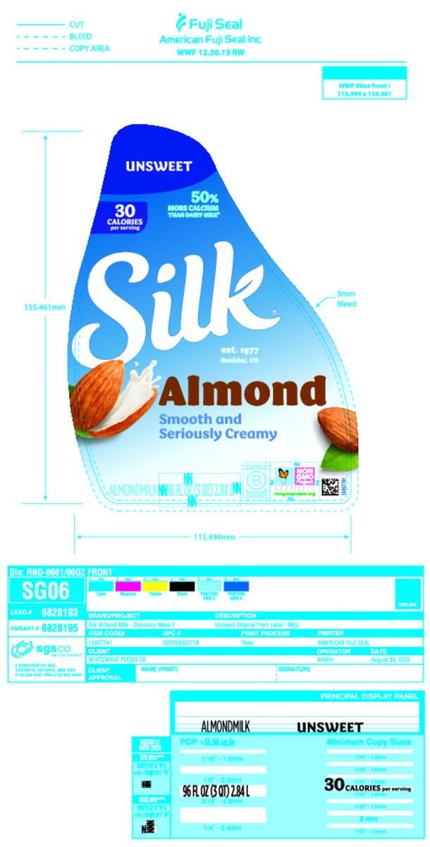 slide 11 of 13, Silk Unsweetened Almond Milk - 96 fl oz, 96 fl oz