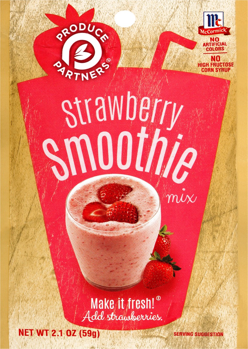 slide 3 of 7, McCormick Produce Partners Smoothie Mix - Strawberry, 2.1 oz