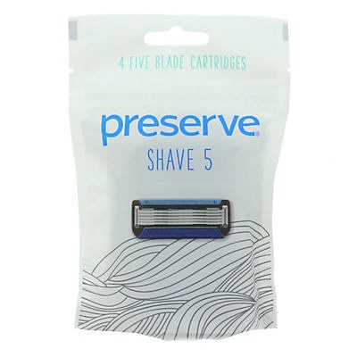 slide 1 of 1, Preserve Shave 5 Replacement Blades, 4 ct