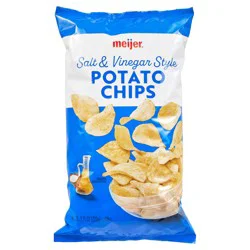 Meijer Salt & Vinegar Potato Chips, 7.75 Oz