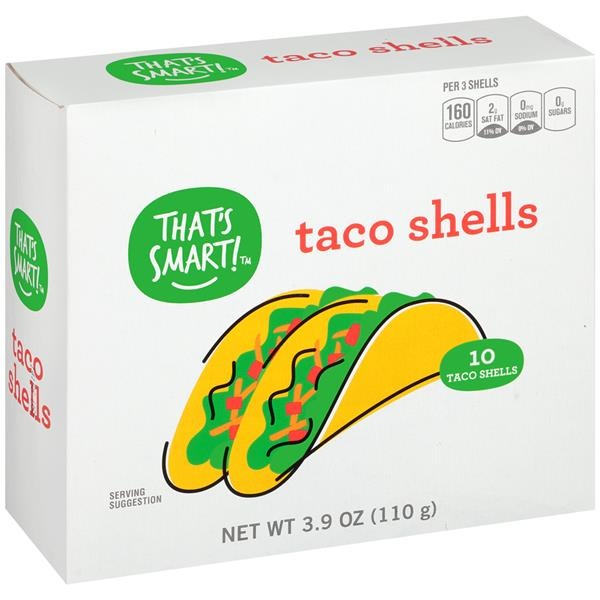 slide 1 of 1, That's Smart! Taco Shells, 10 ct; 3.75 oz