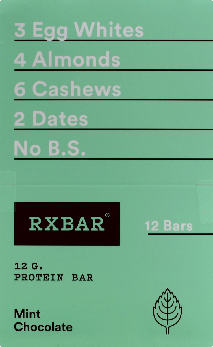 slide 3 of 6, RXBAR Protein Bars, Mint Chocolate, 22 oz, 12 Count, 22 oz