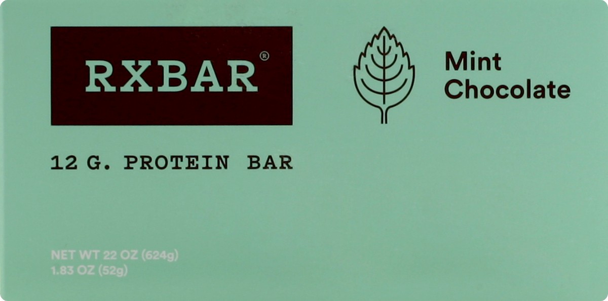 slide 6 of 6, RXBAR Protein Bars, Mint Chocolate, 22 oz, 12 Count, 22 oz