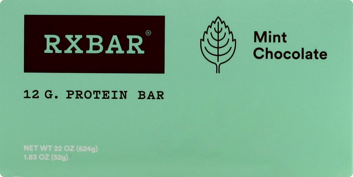 slide 4 of 6, RXBAR Protein Bars, Mint Chocolate, 22 oz, 12 Count, 22 oz