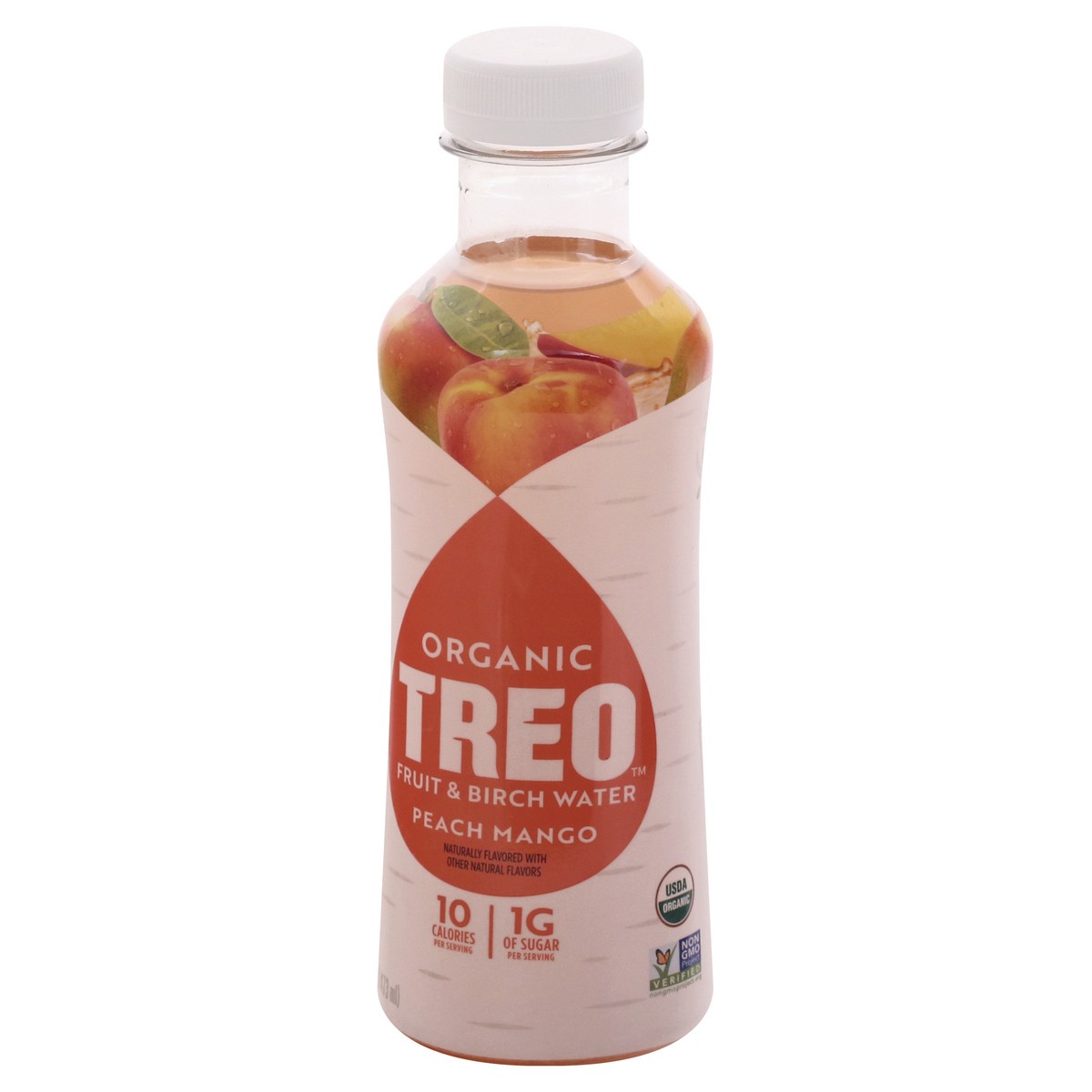 slide 3 of 9, Treo Organic Peach Mango Fruit & Birch Water 16 oz, 16 oz