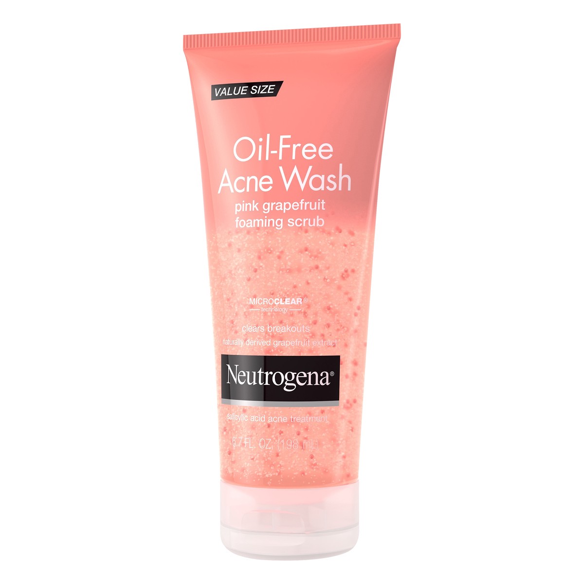 slide 4 of 7, Neutrogena Value Size Oil-Free Acne Wash Pink Grapefruit Foaming Scrub 6.7 oz, 6.7 oz