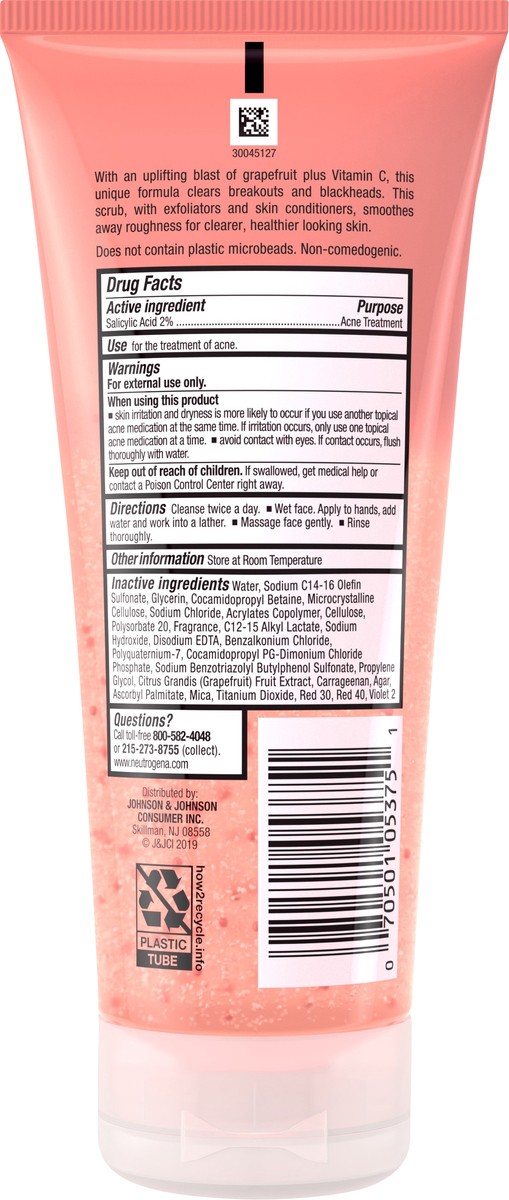slide 3 of 7, Neutrogena Value Size Oil-Free Acne Wash Pink Grapefruit Foaming Scrub 6.7 oz, 6.7 oz