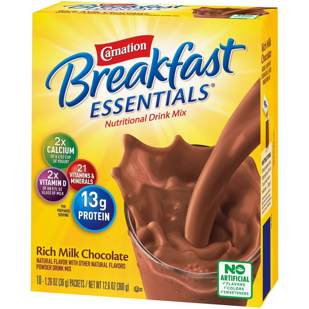 Carnation Chocolate Instant Breakfast 10 ct; 1.26 oz Shipt