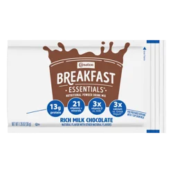 Carnation Breakfast Essentials Powder Nutritional Shake Drink Mix Packets, Rich Milk Chocolate, 10 Count