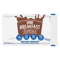 Carnation Breakfast Essentials Powder Nutritional Shake Drink Mix Packets, Rich Milk Chocolate, 10 Count
