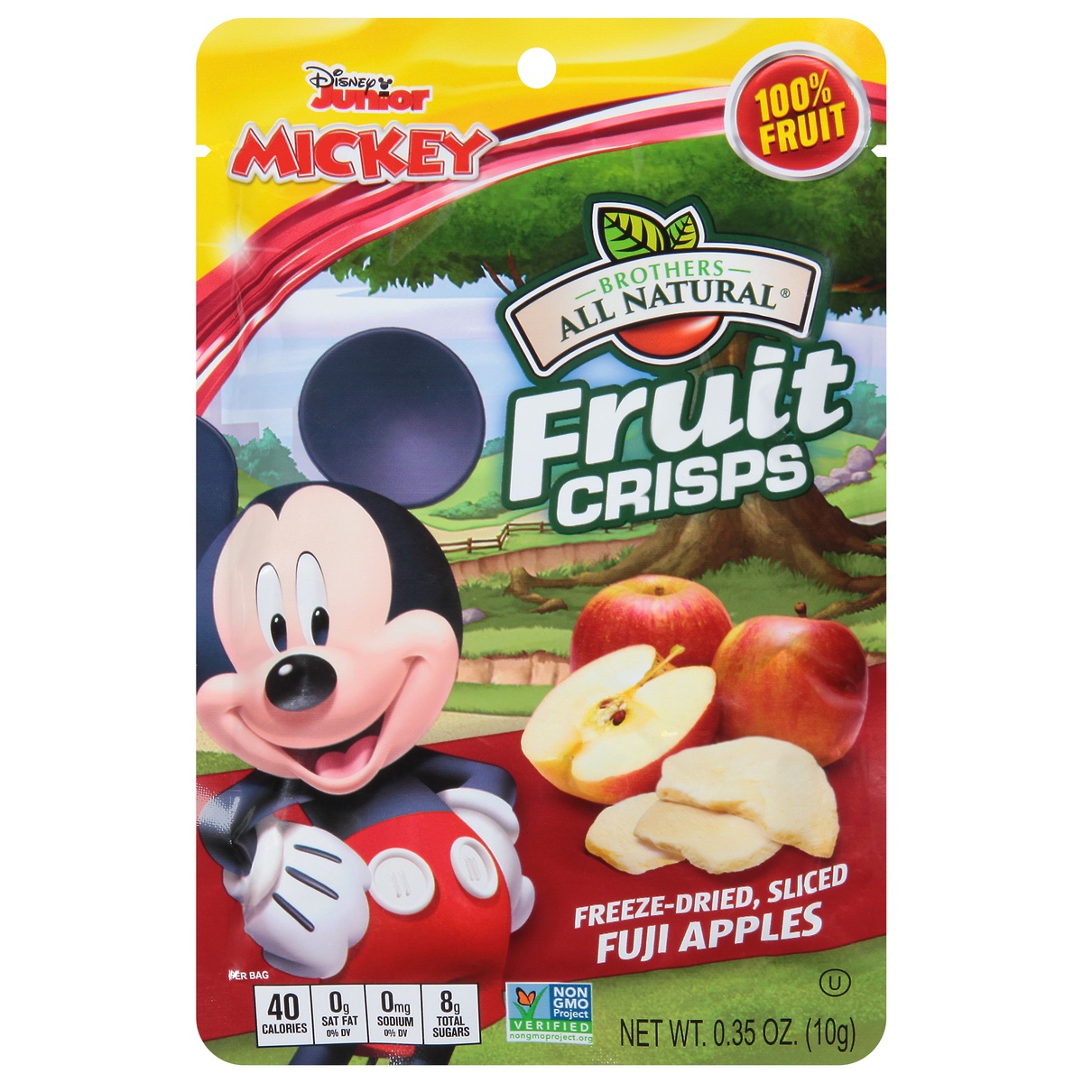 slide 1 of 1, Brothers All Natural Disney Mickey Mouse Real Sliced Apples Fruit Crisps, 0.35 oz