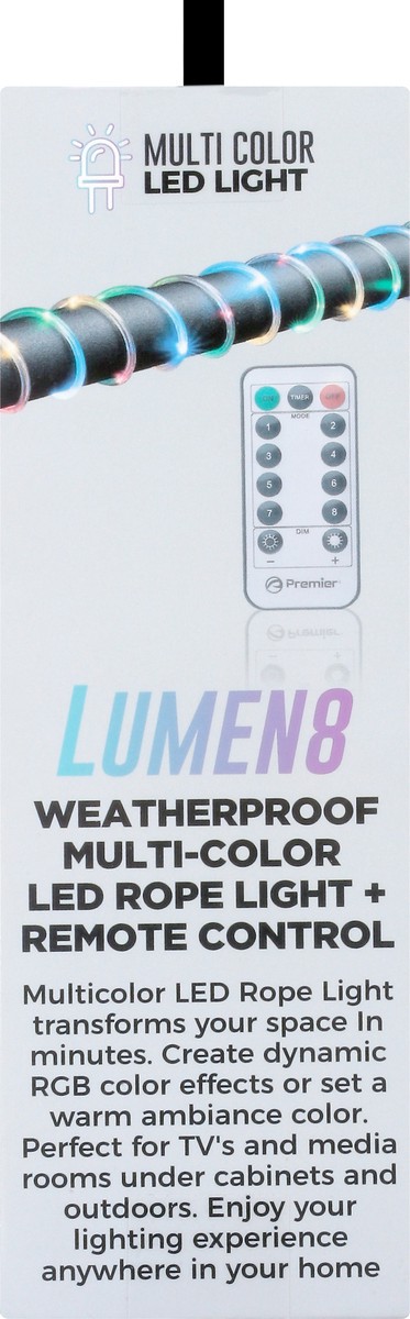 slide 5 of 11, Premier Lumen8 LED Rope Light with Remote, 16 ft