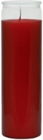 slide 1 of 1, Indio Glass Jar Red Candle, 8 in