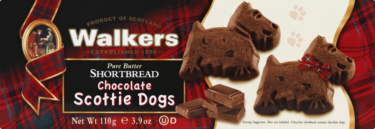 slide 4 of 4, Walker's Chocolate Scottie Dog Shortbread Cookies, 3.9 oz