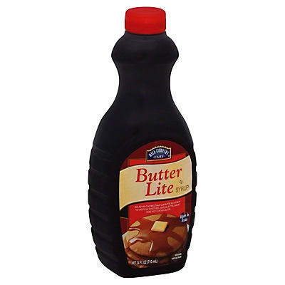 slide 1 of 1, Hill Country Fare Butter Lite Syrup, 24 oz