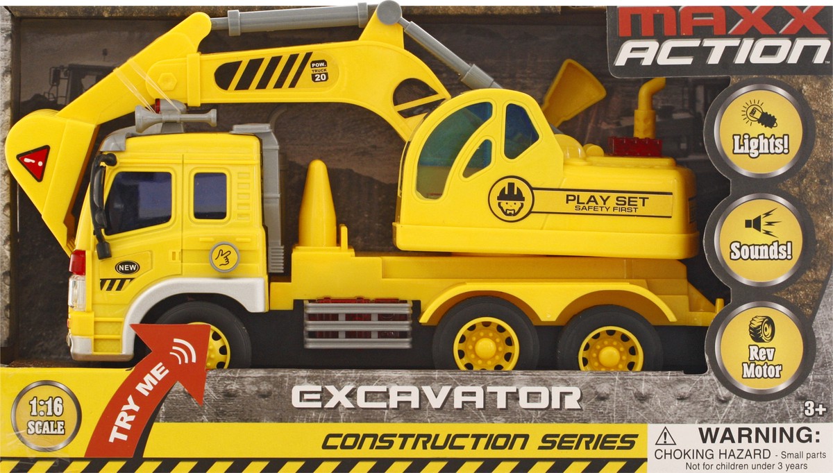 slide 3 of 10, Maxx Action Construction Series Excavator Toy 1 ea, 1 ct