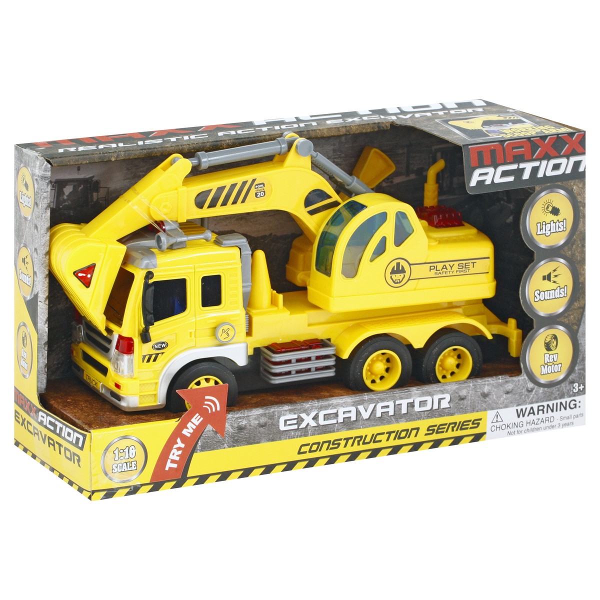 slide 7 of 10, Maxx Action Construction Series Excavator Toy 1 ea, 1 ct