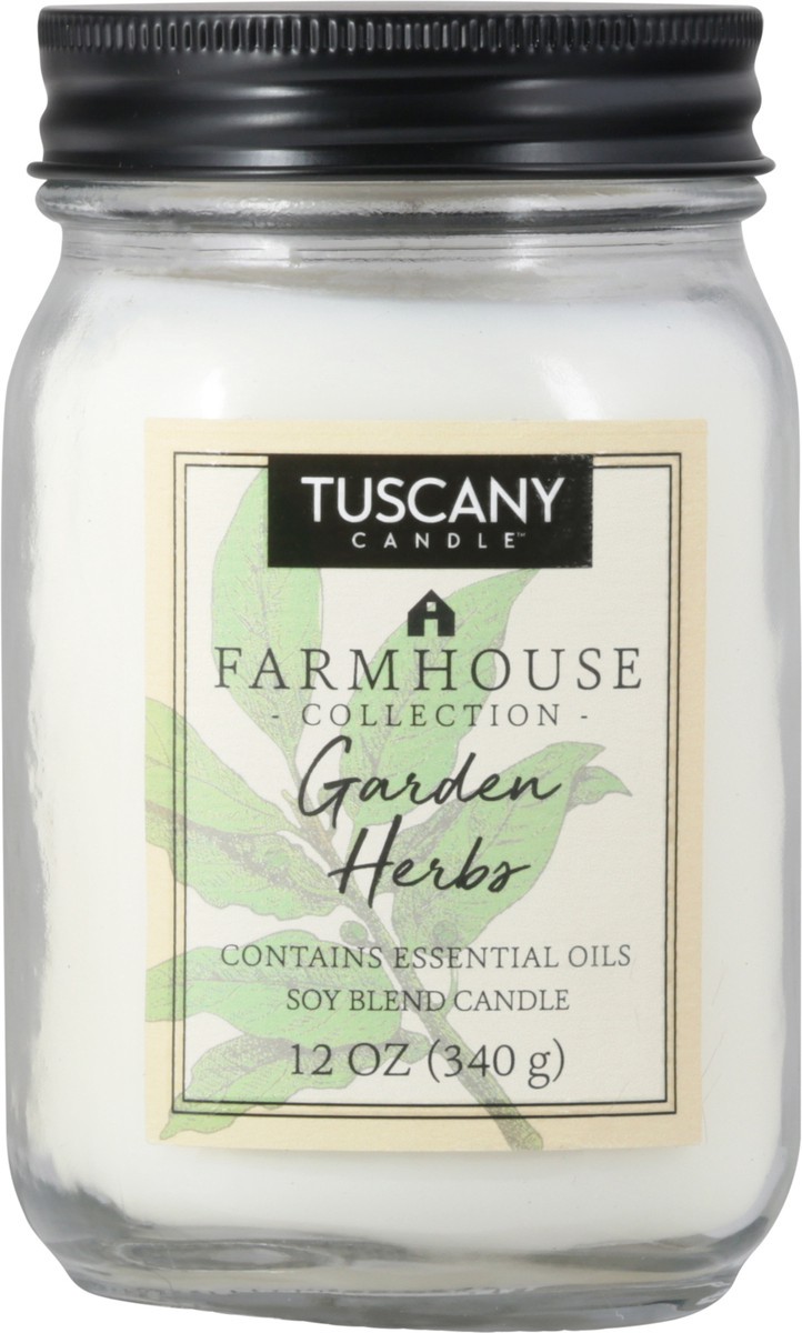 slide 1 of 9, Tuscany Jar Candle Farmhouse Garden Herbs, 12 oz