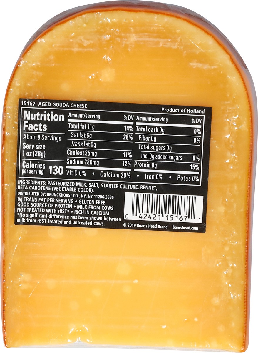 slide 8 of 13, Boar's Head Aged Gouda, 8 oz