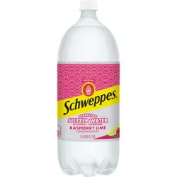 Schweppes Raspberry Lime Sparkling Seltzer Water- 2 liter