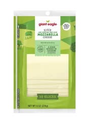 Giant Eagle Part-Skim Low-Moisture Sliced Mozzarella Cheese