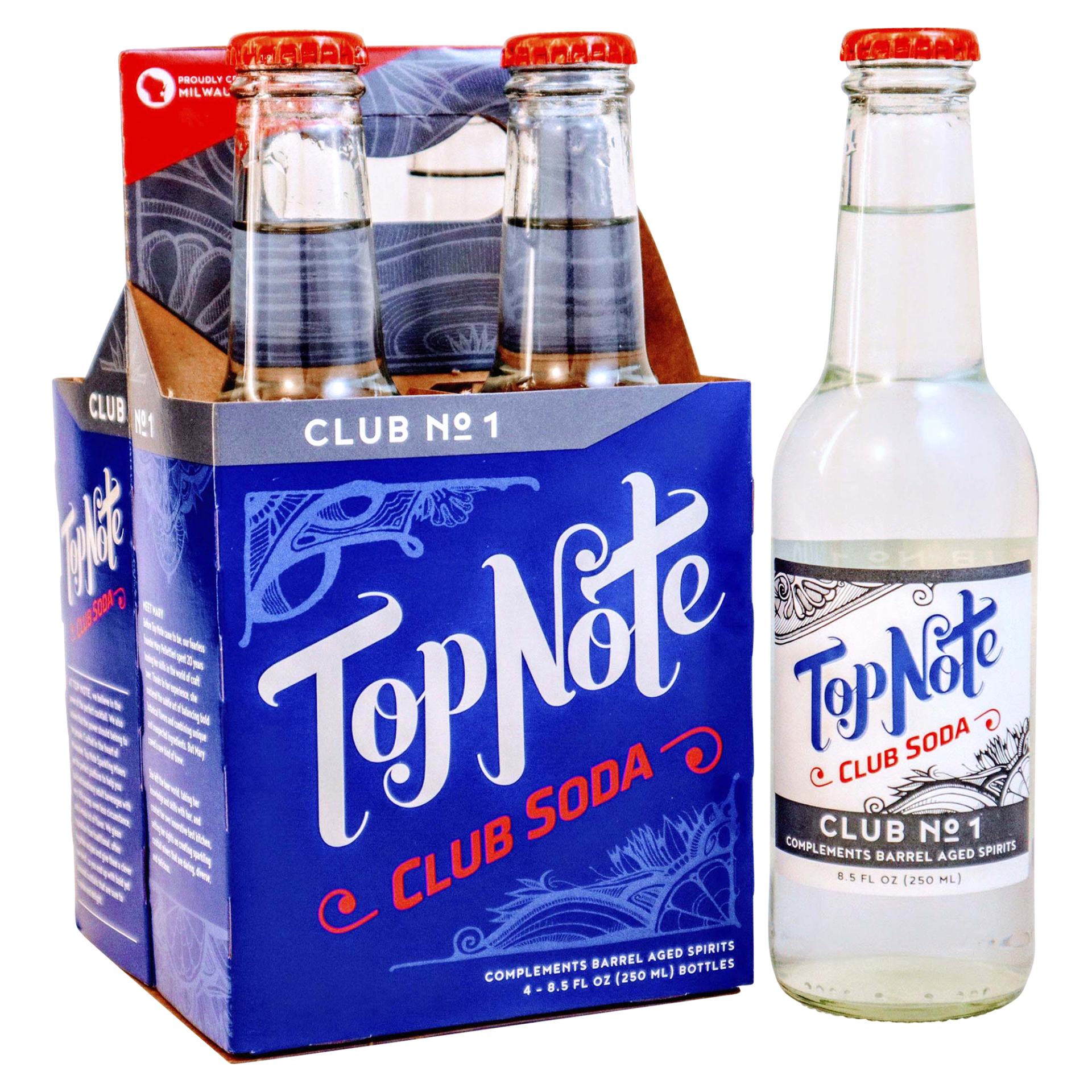 slide 1 of 1, Top Note Club Soda 4Pk 8.5Oz Btl, 4 ct 8.5 oz; 8.5 oz