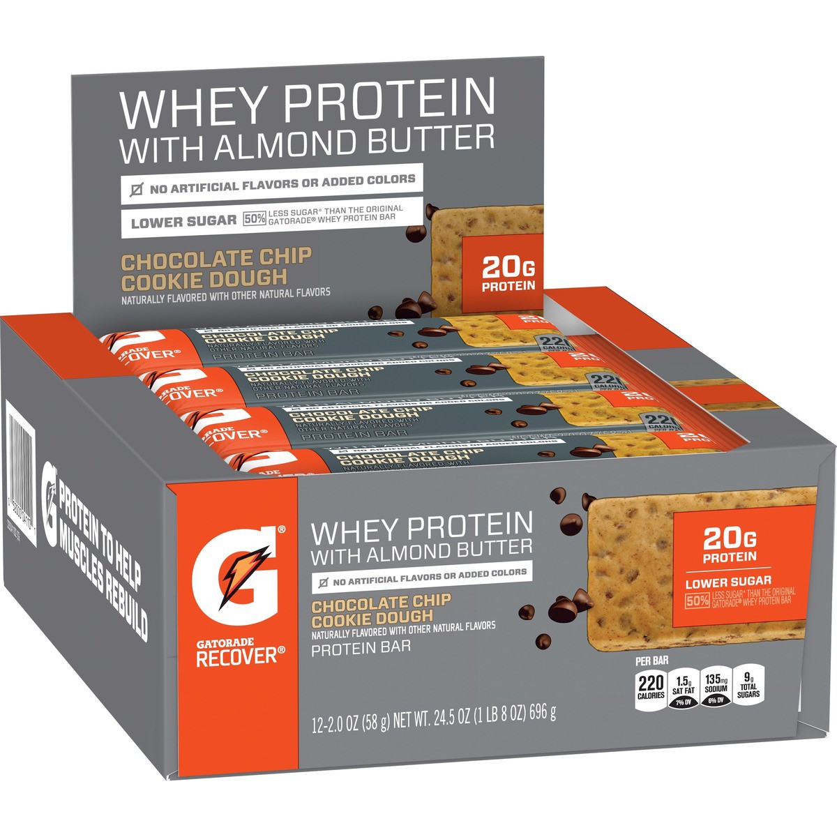 slide 5 of 7, Gatorade Whey Protein Bar, 12 ct; 2 oz