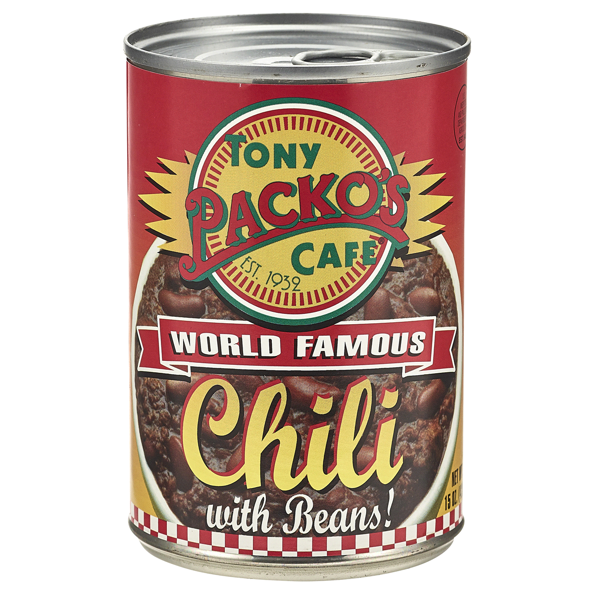 slide 1 of 5, Tony Packo's Cafe Chili with Beans 15 oz, 15 oz