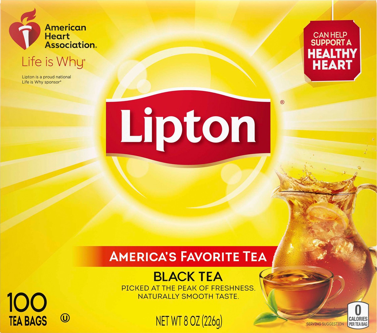 slide 2 of 6, Lipton Tea Bags Black Tea, 8 oz, 100 Count , 8 oz