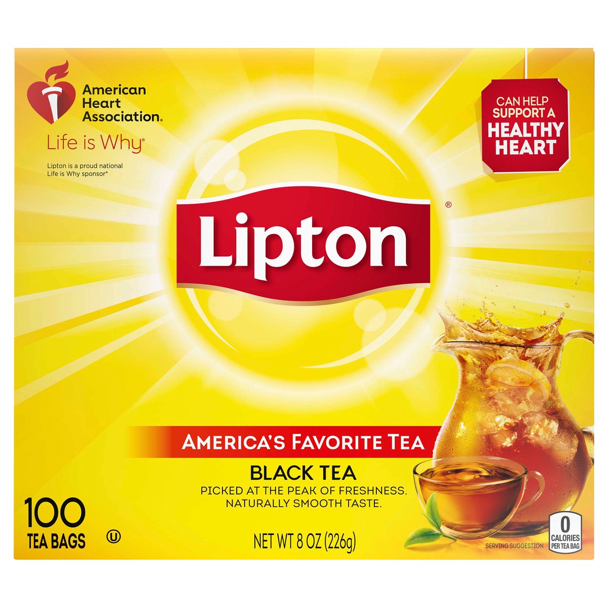 slide 1 of 6, Lipton Tea Bags Black Tea, 8 oz, 100 Count , 8 oz