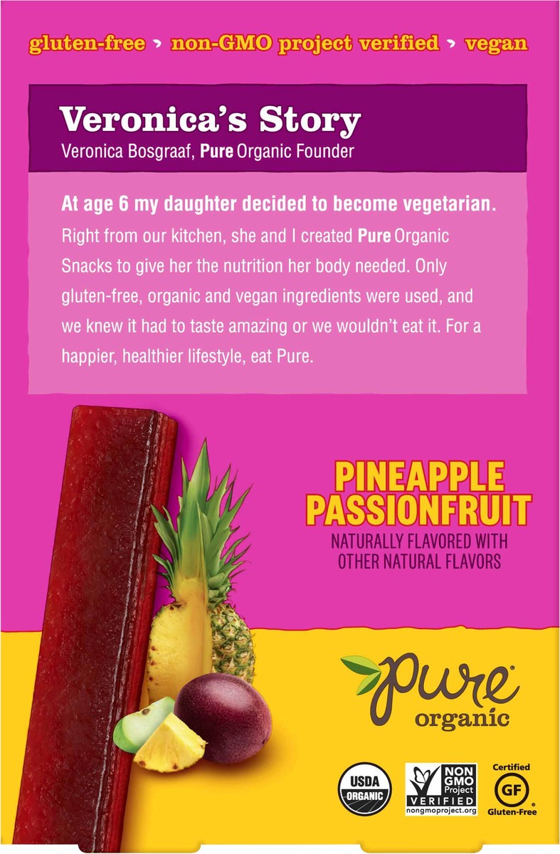 slide 9 of 10, Pure Organic Pineapple Passionfruit Layered Fruit Bars, 7.6 oz, 12 ct