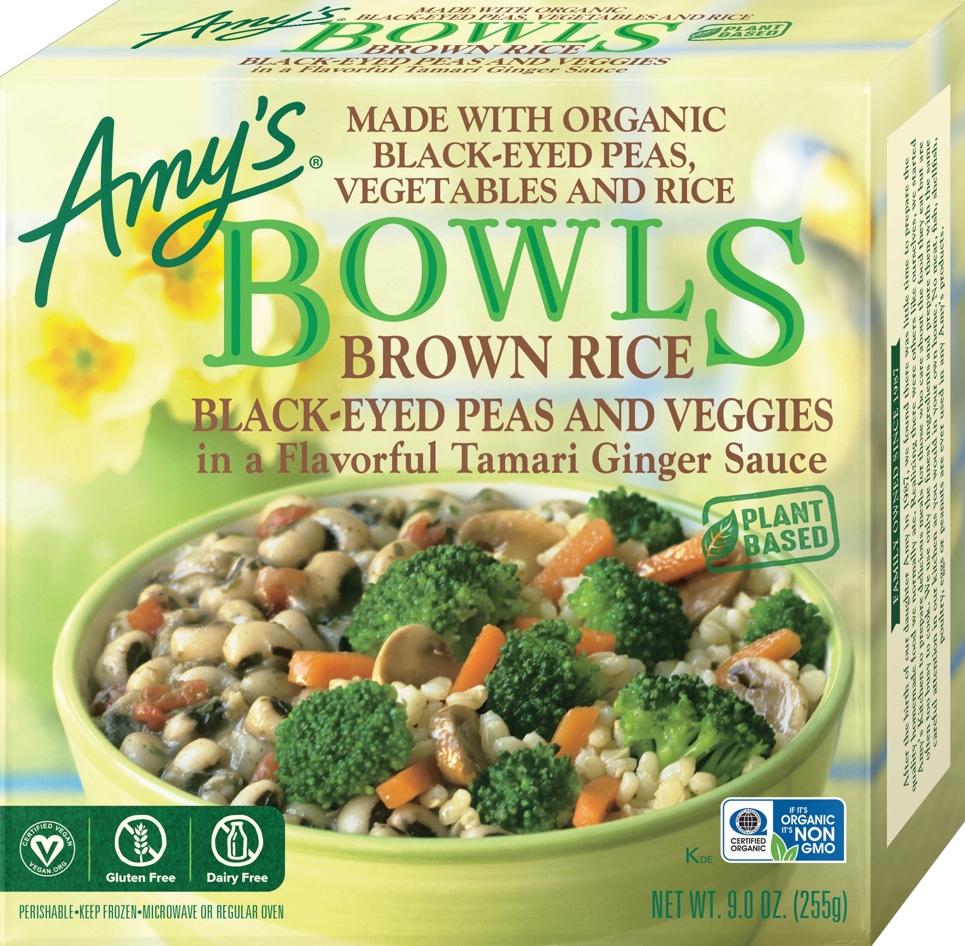 slide 1 of 8, Amy's Kitchen Brown Rice-Black-Eyed Peas and Veggies Bowl, 9 oz