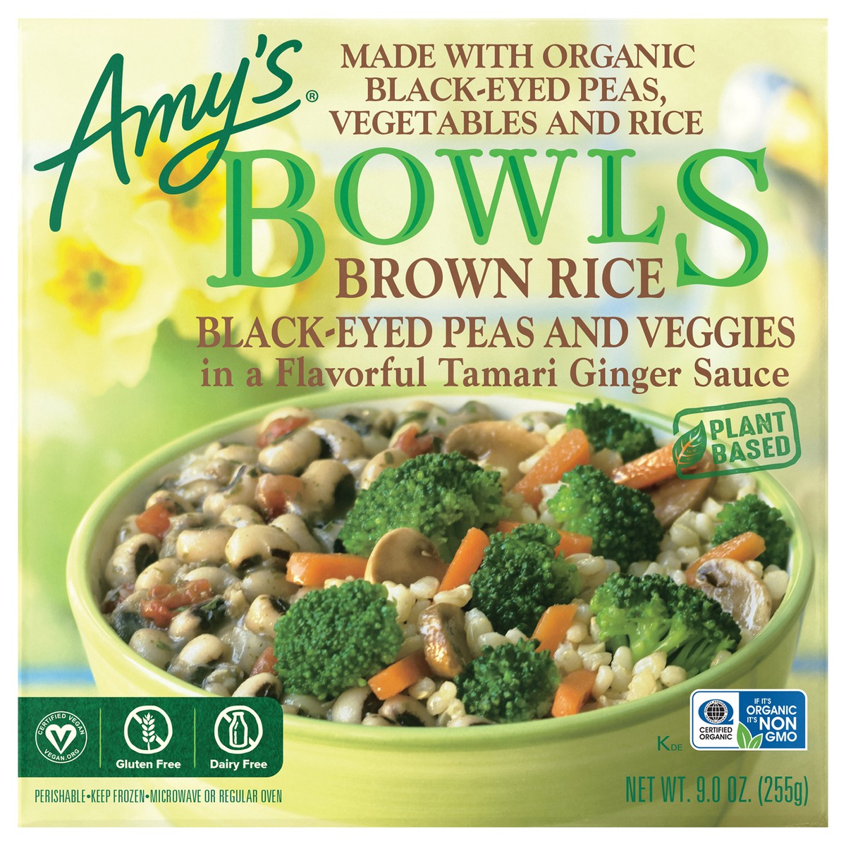 slide 1 of 8, Amy's Kitchen Brown Rice, Black-Eyed Peas and Veggies Bowl, 9 oz