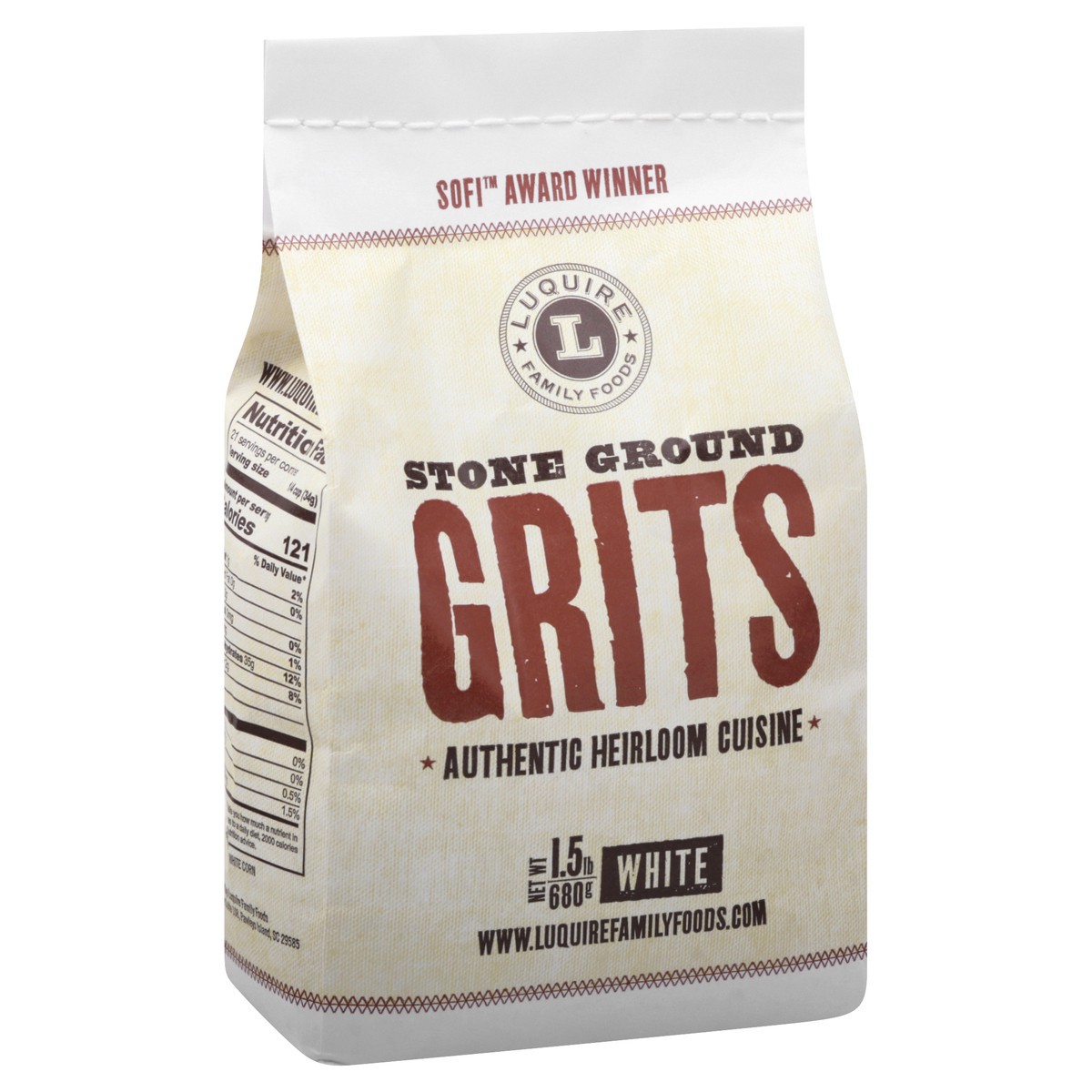 slide 11 of 13, Luquire Family Foods Stone Ground White Grits 1.5 lb, 1.5 lb