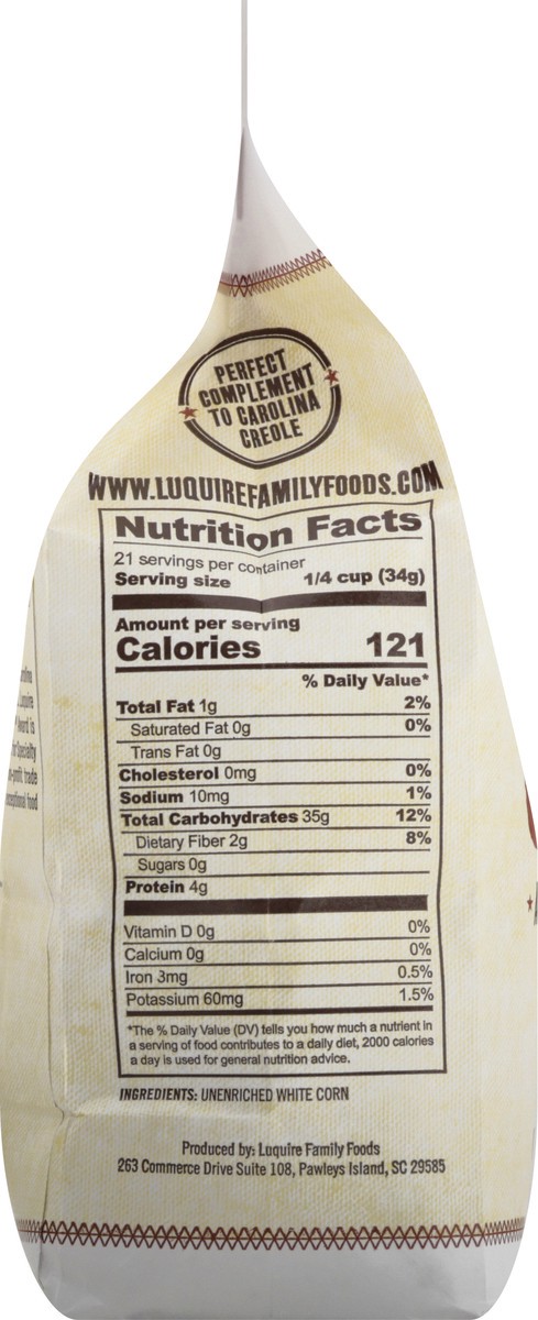 slide 8 of 13, Luquire Family Foods Stone Ground White Grits 1.5 lb, 1.5 lb