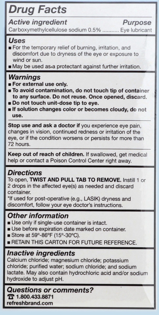 slide 4 of 7, Refresh Plus Lubricant Eye Drops, 70 ct
