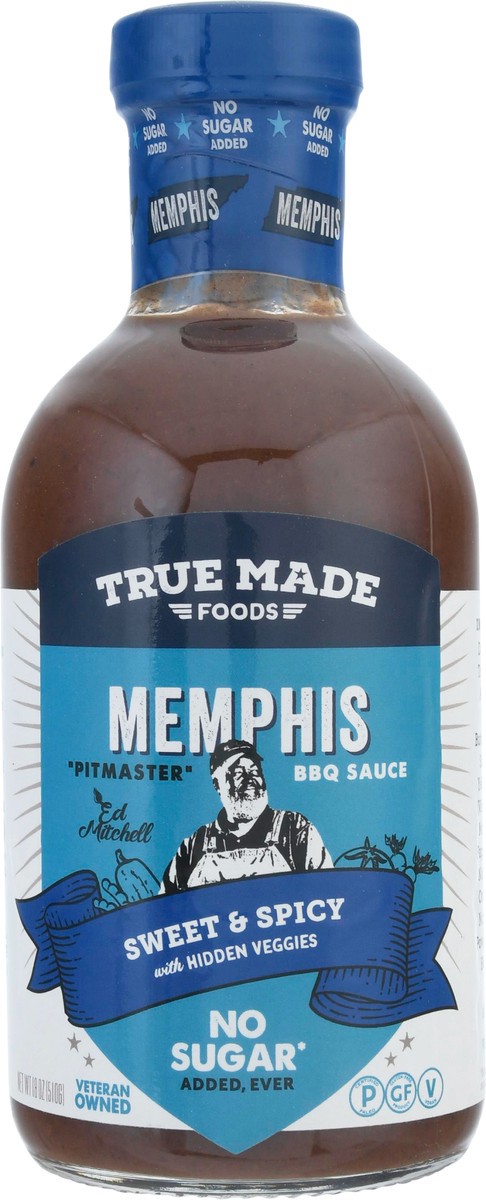 slide 8 of 14, Tru Made Bbq Sauce Memphis Nsa, 18 oz