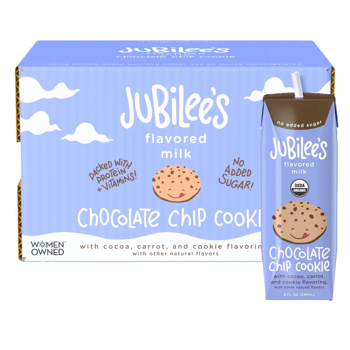slide 1 of 1, Jubilee's Chocolate Chip Cookie Flavored Milk, 8 oz Boxes, 12 ct