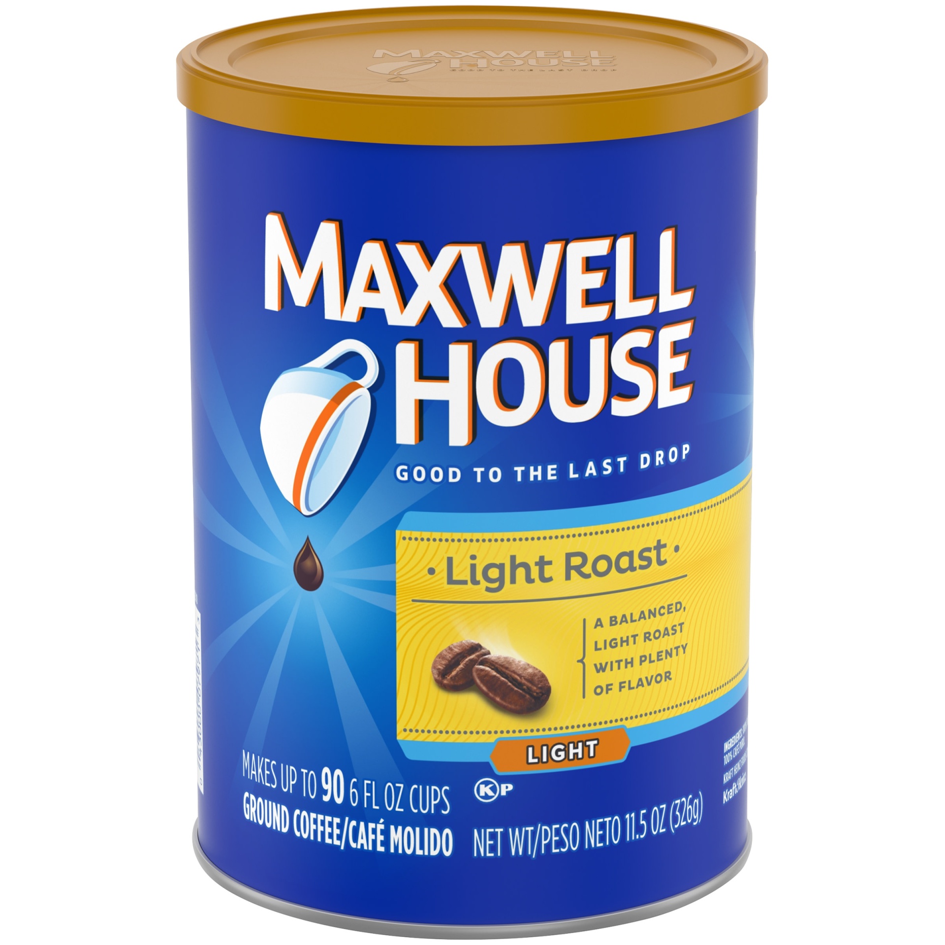 slide 1 of 2, Maxwell House Light Roast Light Ground Coffee ister, 11.5 oz