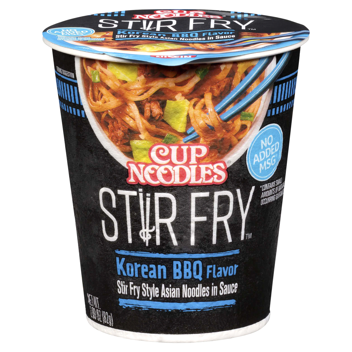 slide 1 of 5, Nissin Cup Noodles Stir Fry Korean BBQ Flavor Asian Noodles in Sauce 2.89 oz, 2.89 oz