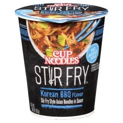 Cup Noodles Stir Fry Korean BBQ Flavor Asian Noodles in Sauce 2.89 oz