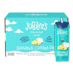 Jubliee's Banana Cream Pie Flavored Milk, 8 oz Boxes
