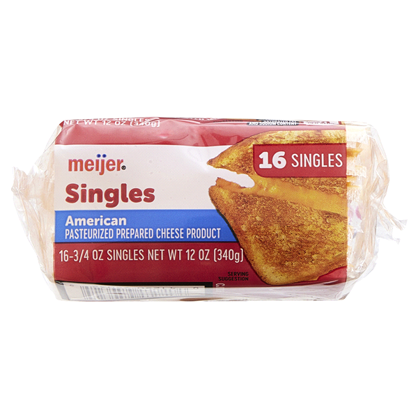 slide 16 of 25, Meijer American Cheese Singles, 12 oz
