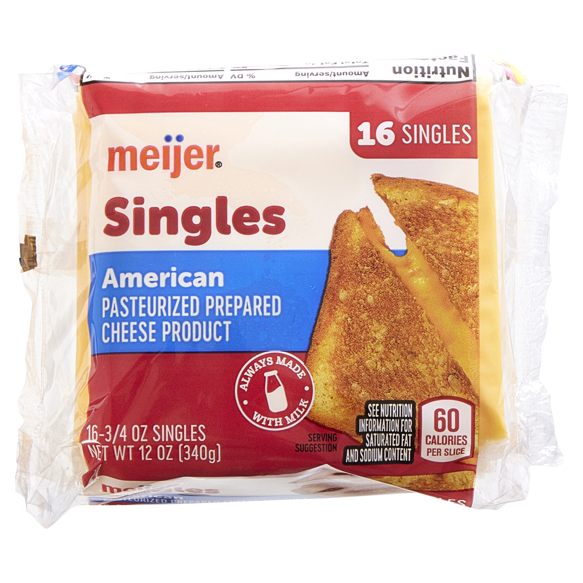 slide 1 of 25, Meijer American Cheese Singles, 12 oz