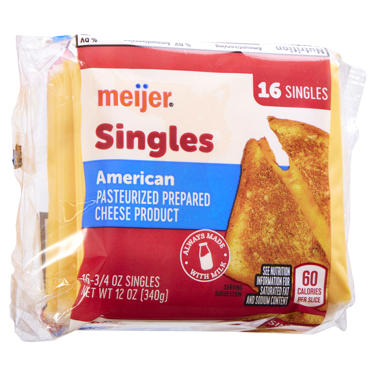 slide 9 of 25, Meijer American Cheese Singles, 12 oz