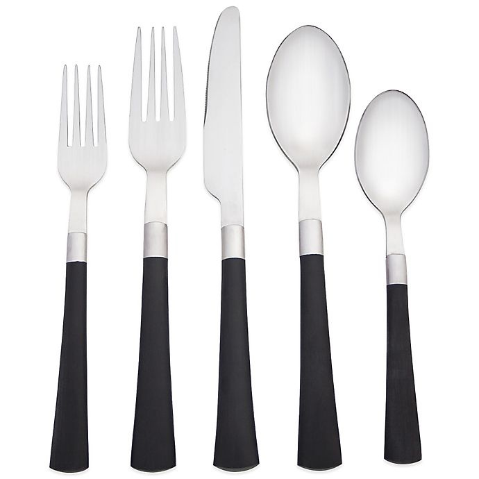 slide 1 of 2, Noritake Colorwave Flatware Set - Graphite, 20 ct